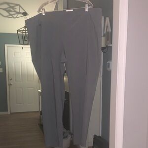 Alfani Plus Tummy Control Heather Gray Pull On Skinny Pants Slacks SZ 28W NWT